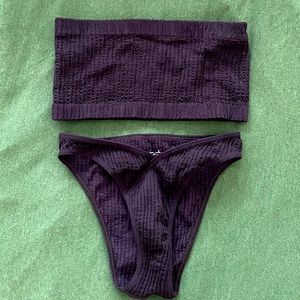 High Leg Bikini Bottom & Bandeau Bikini Top